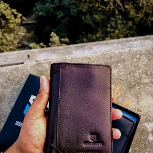 Leather Biker's Wallet (Brown Color)